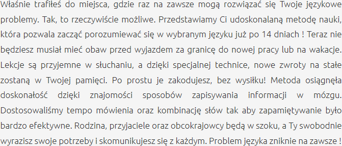Błyskawiczna Nauka Języka Artykuł Językowy